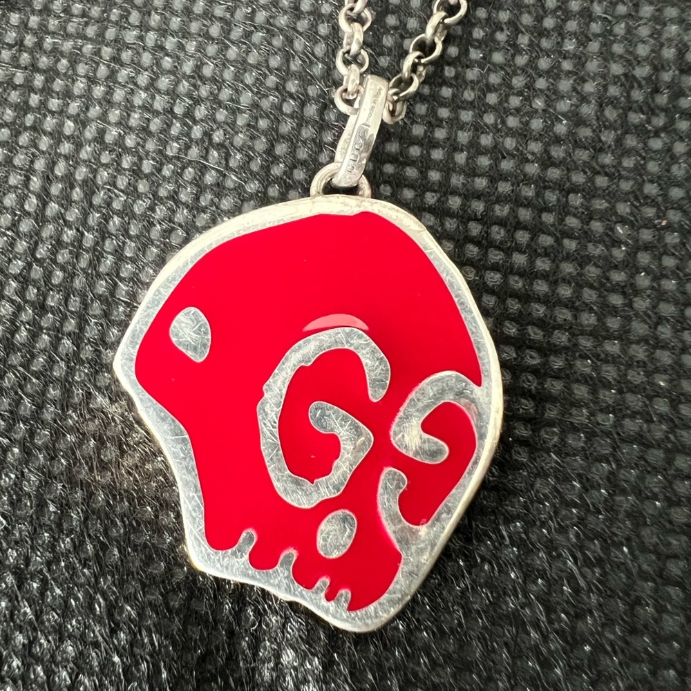 Auth Gucci Ghost Skull 💀 Necklace - Picture 6 of 10